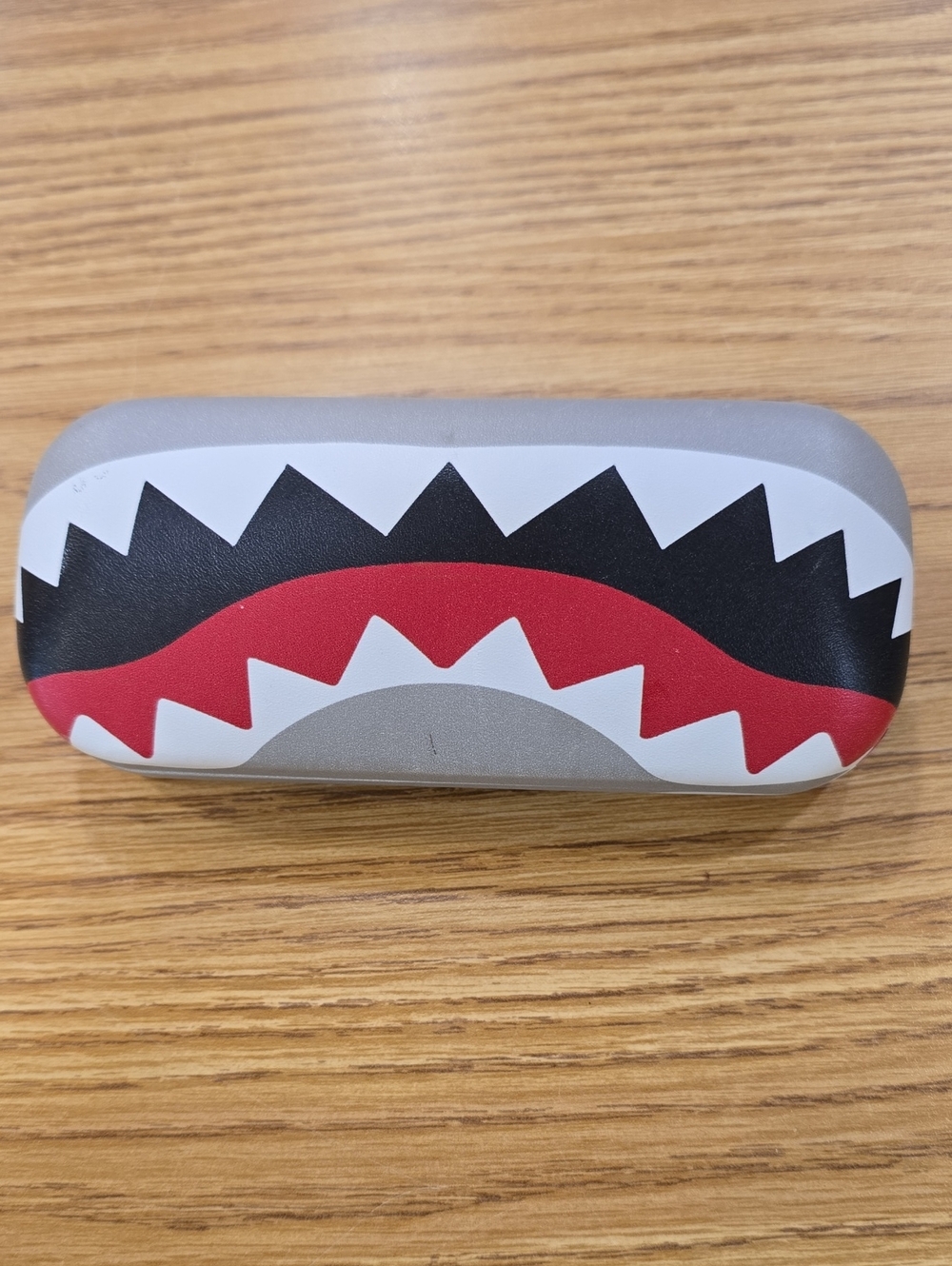 Shark Teeth Eyeglass Case - Red & Black Accent